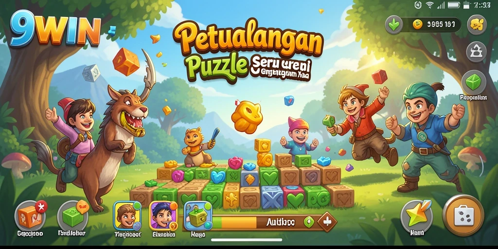 Tampilan gameplay Puzzle yang menarik di 9WIN.