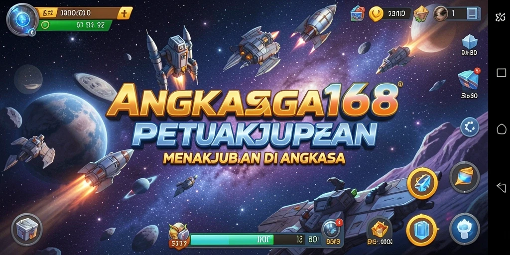 Tampilan gameplay luar angkasa yang menegangkan dan penuh aksi.