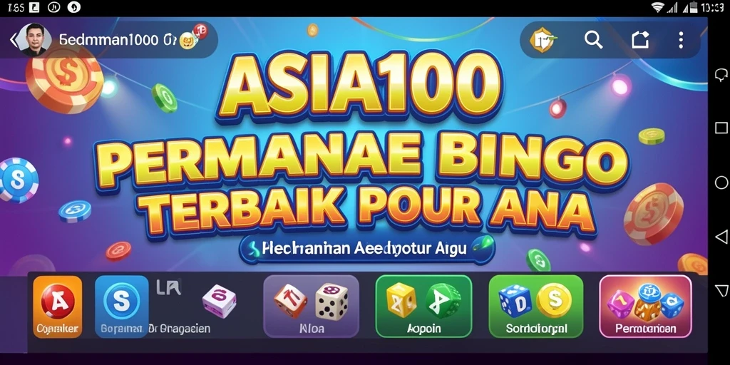 Screenshot gameplay ASIA100 menampilkan keseruan Bingo yang menyenangkan.
