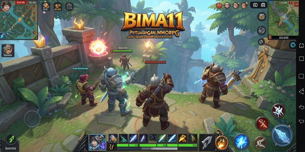 Gameplay menakjubkan BIMA11 dalam dunia MMORPG yang luas.