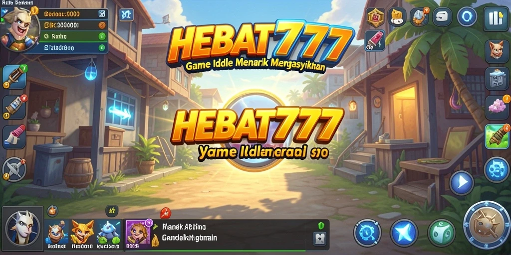 Screenshot gameplay HEBAT777 menampilkan karakter yang aktif dalam mode Idle.