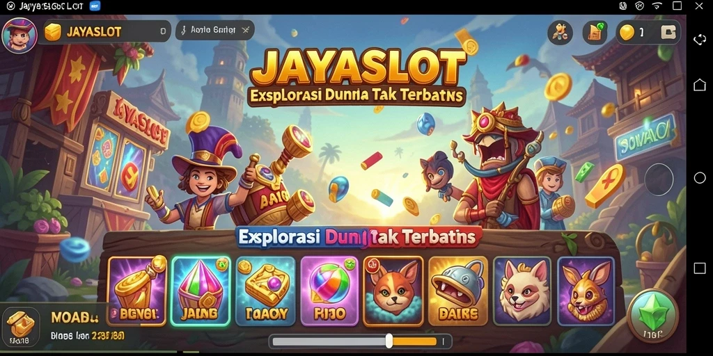 Screenshot JAYASLOT menampilkan karakter menjelajahi dunia yang luas.