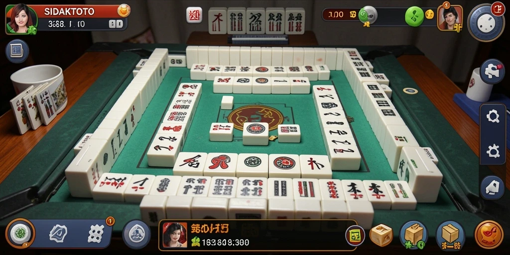 Tampilan gameplay menarik dari SIDAKTOTO dengan suasana Mahjong yang seru.