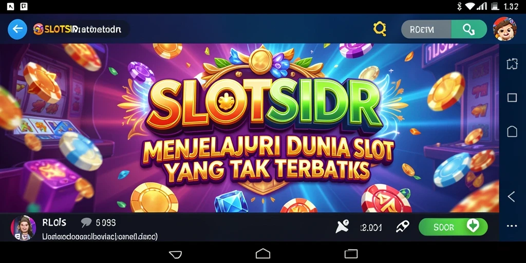 Screenshot gameplay SLOTSIDR memperlihatkan dunia slot yang luas dan interaktif.